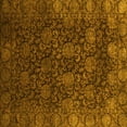 thumbnail image 1 of Ahgly Company Machine Washable Indoor Square Abstract Yellow Modern Area Rugs, 7' Square, 1 of 4