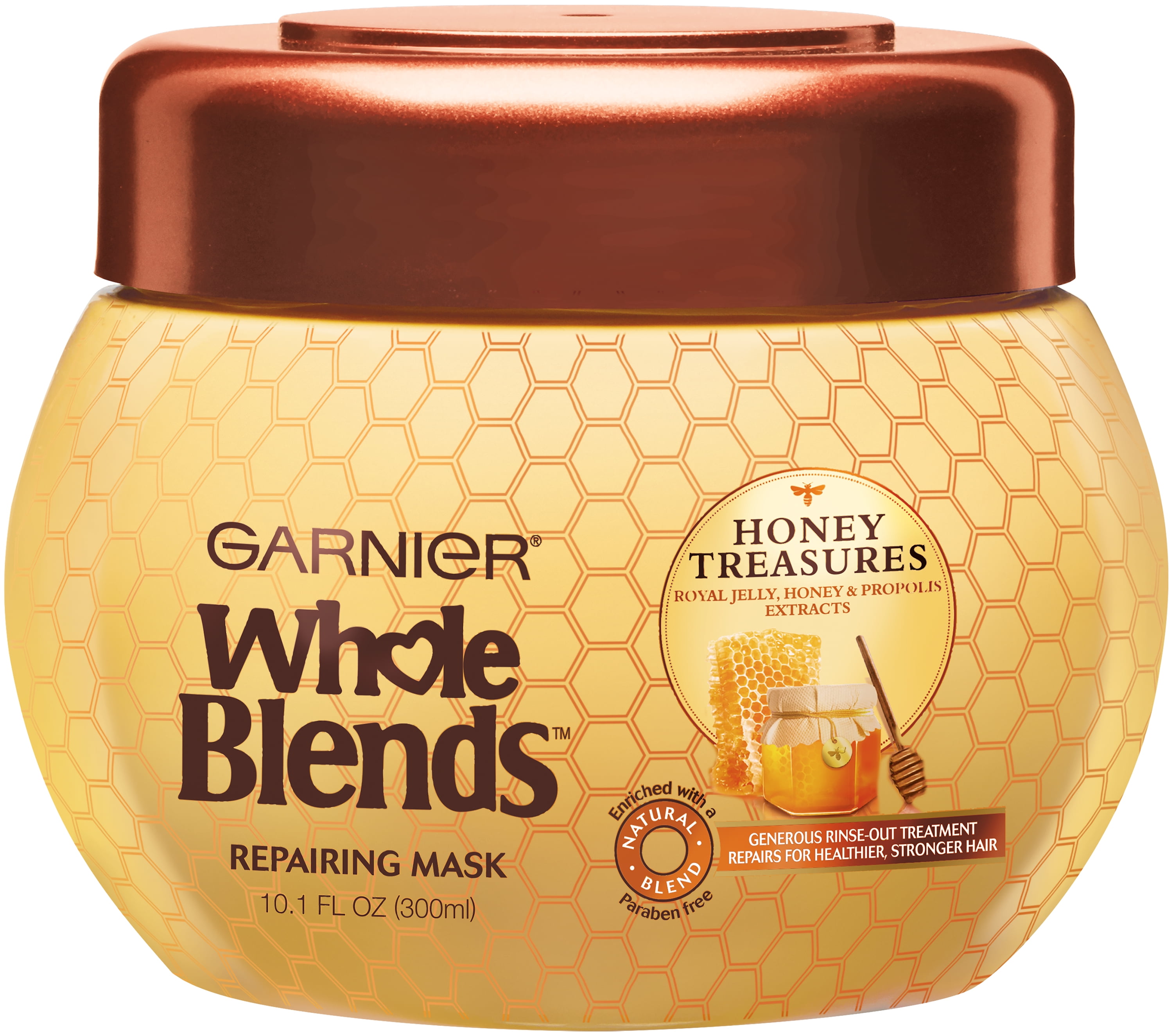 Garnier Whole Blends Repairing Mask with Royal Jelly Honey Propolis  Extracts,  fl oz 