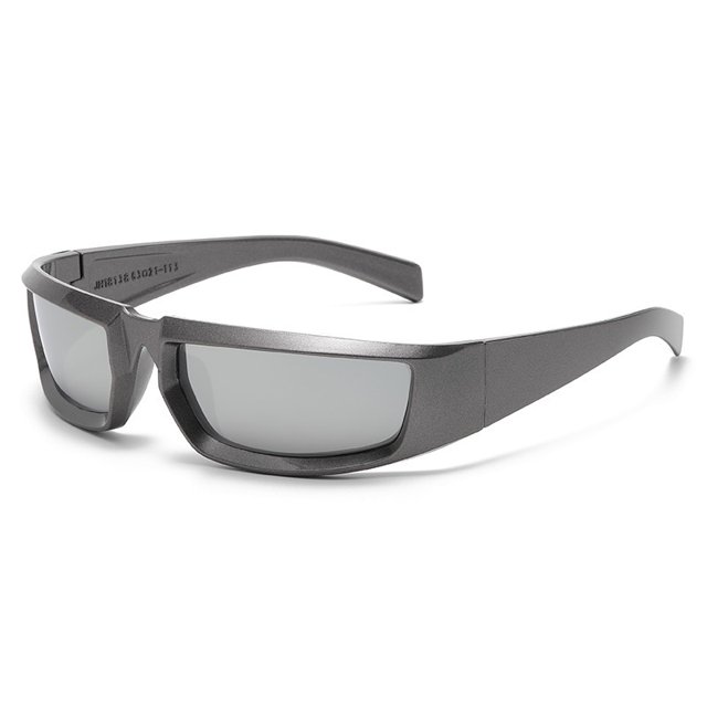 Y2K Gafas De Sol Para Mujer silvery Steampunk Deportivas Punk Moda Estilo Futuro