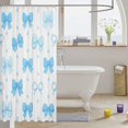 thumbnail image 3 of Manfei Girly Coquette Bowtie Shower Curtain 72Wx84L,3D Cute Bowknot Print Bathroom Shower Curtain, 3 of 5