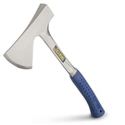 ESTWING Camper's Axe - 16 Camping Ax with Forged Steel Construction & Shock Reduction Grip - E44A