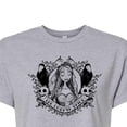 thumbnail image 3 of Corpse Bride - Bride Portrait with Crows & Skulls - Juniors Cropped Cotton Blend T-Shirt, 3 of 5
