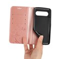thumbnail image 7 of Designed for Google Pixel 8 Case, Wrist Strap Flip Kickstand PU Leather Wallet Case Cash Card Slots Holder, Protective Shockproof Pattern Women Cover for Google Pixel 8, Rosegold, 7 of 7