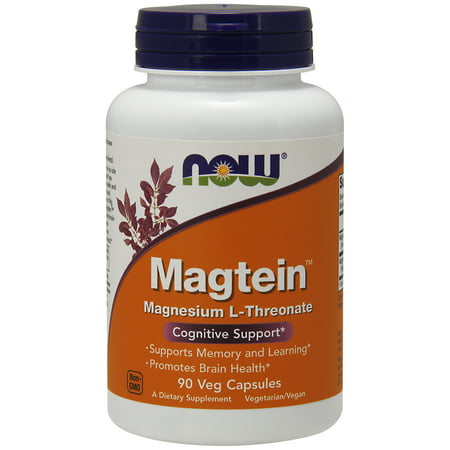 NOW Supplements, Magtein™ with patented form of Magnesium (Mg), 90 Veg