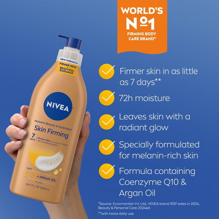 NIVEA Melanin Beauty and Hydration Skin Firming Body Lotion with