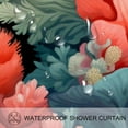 thumbnail image 3 of Coral Waterproof Printed Shower Curtain Set with Hooks - Bathroom Decoration Option, 3 of 5