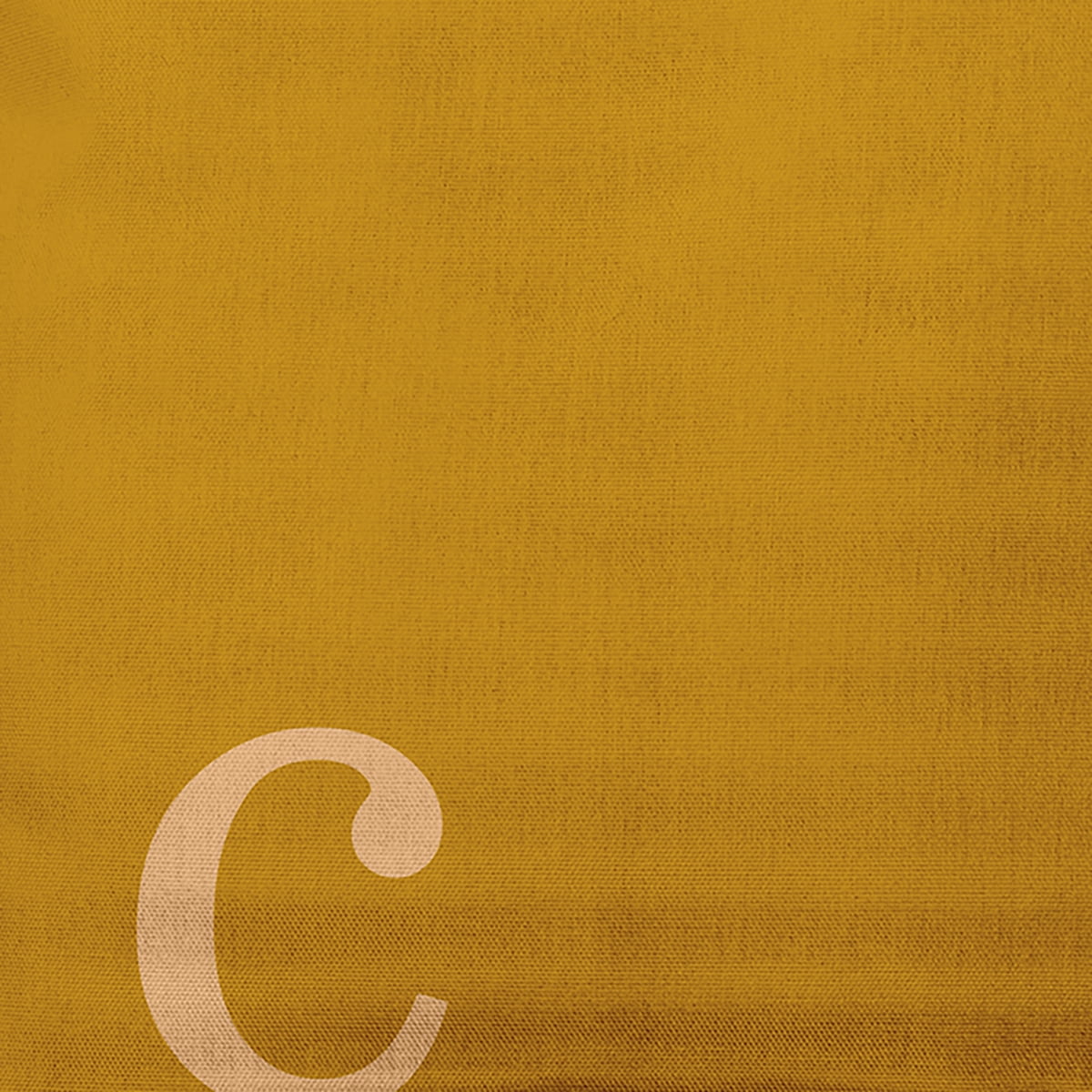 Simply Daisy 16" x 16" Modern Monogram Decorative Throw Pillow, Autumn Gold