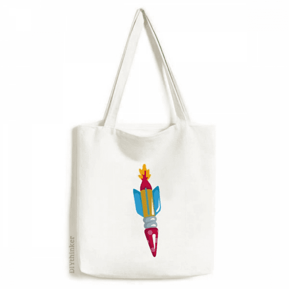 Universe And Alien Rocket Tote Canvas Bag Shopping Satchel Casual Handbag