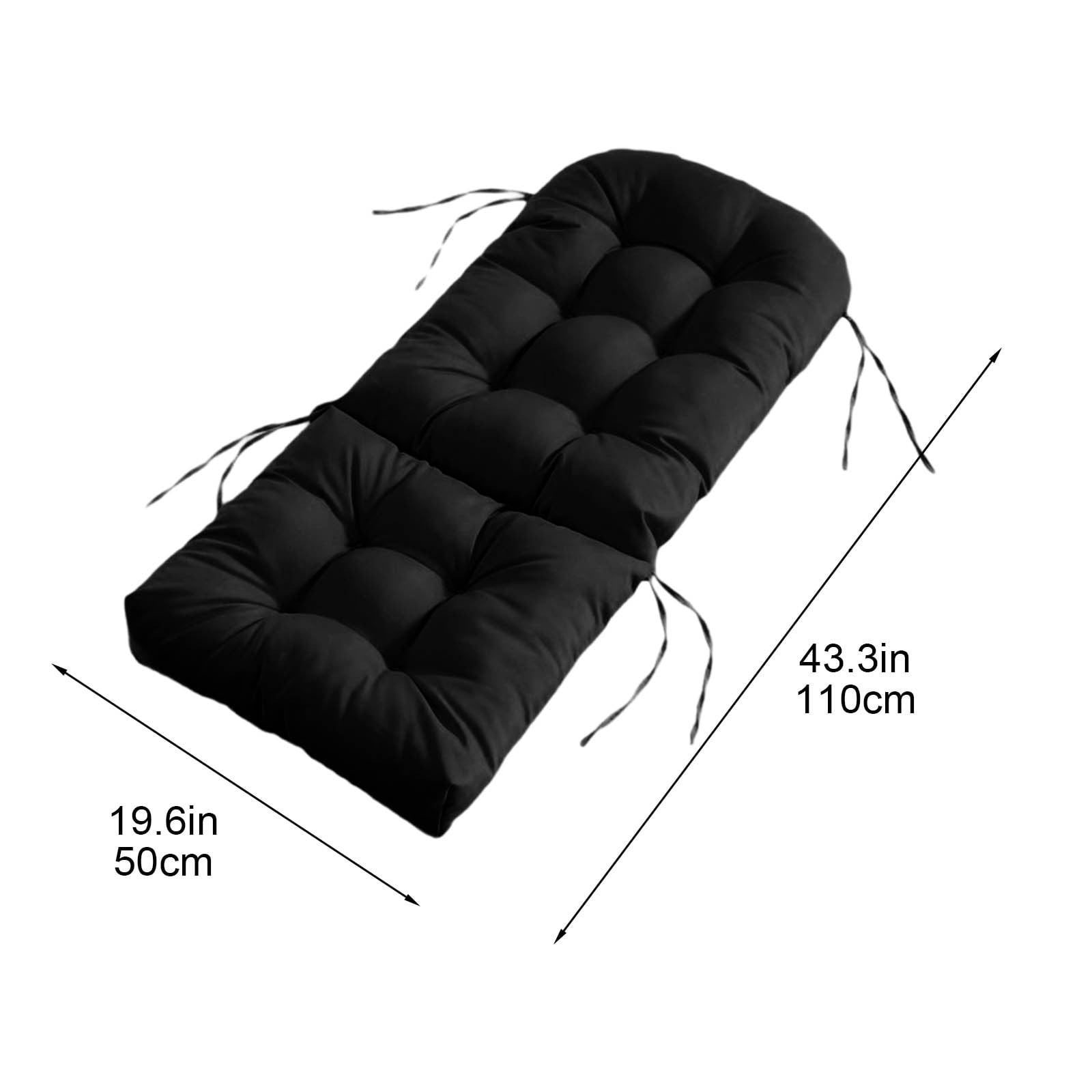 Hxlamzoo Chaise Lounge Chair Cushion for Patio Furniture,Indoor/Outdoor Cushions Rocking Chair Sofa Cushion,Thick Comfortable Reclining Lounge 61 Inches(Solid, Extended Thickened Version)
