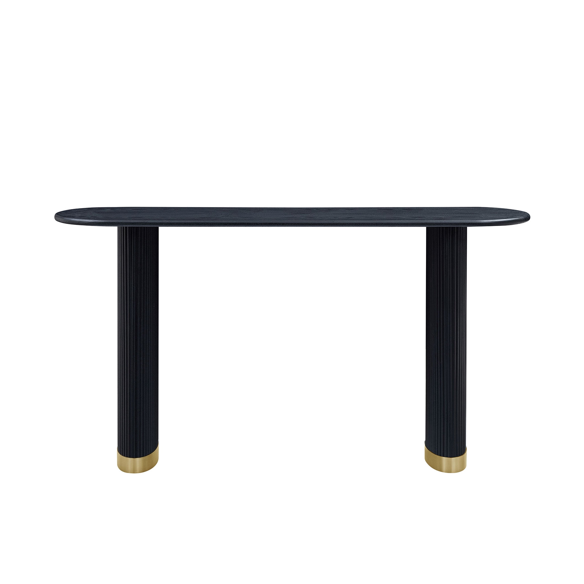 Modern Narrow Entryway Table 59.1 Inch with Unique Stainless Steel Legs