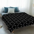 thumbnail image 4 of Black Morocco Blanket Soft Cozy Warm Throw Blanket for Couch, Plush Fuzzy Flannel Fleece Blankets for Sofa, Geometric Leaf Diamond Lattice Abstract Bed Blankets Lightweight Gifts for Women, 50"x60", 4 of 9