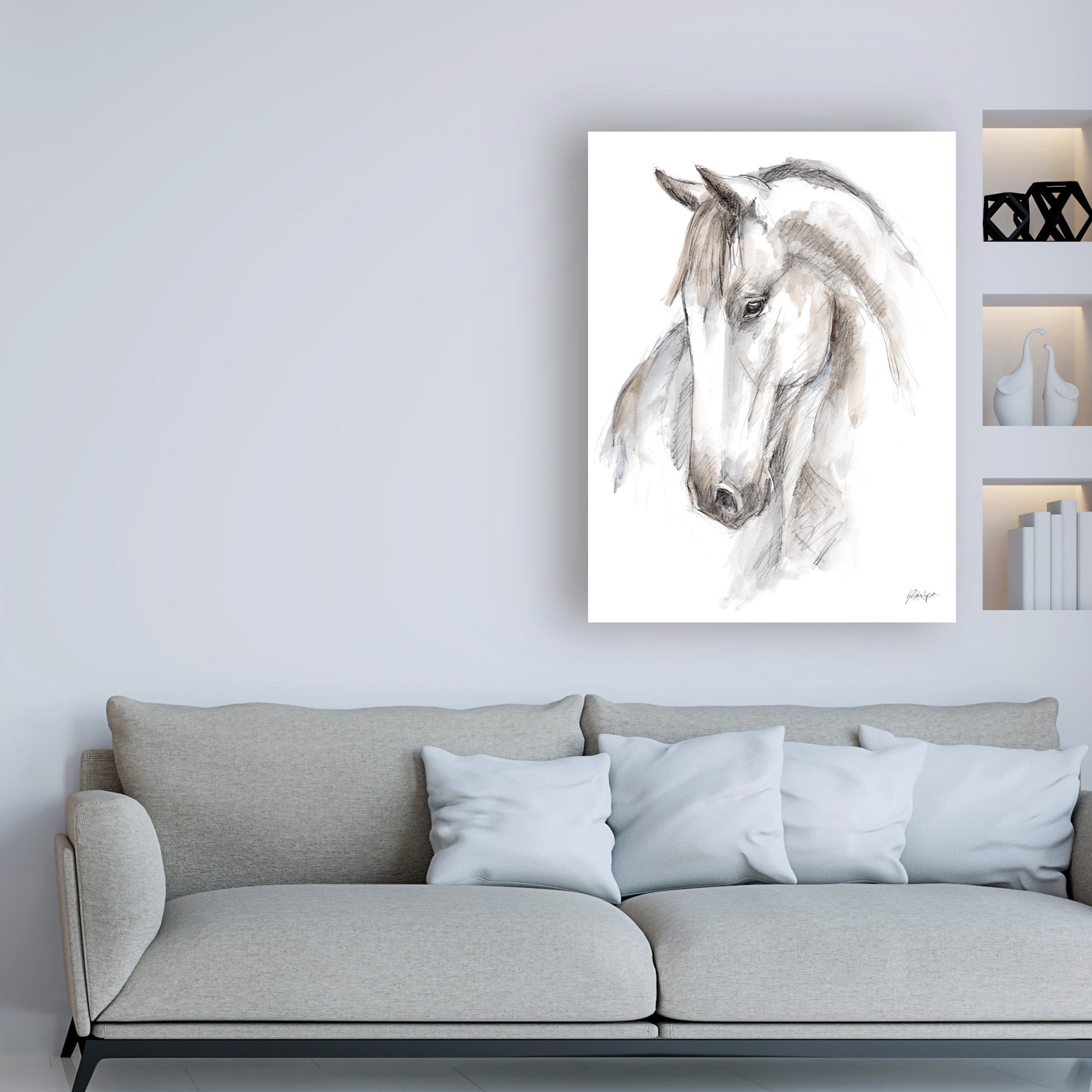 Trademark Fine Art 'Watercolor Equine Study II' Canvas Art by Ethan Harper