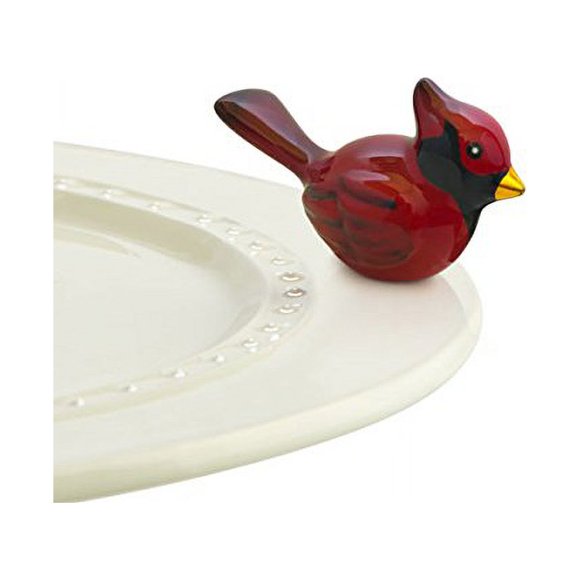 Nora Fleming Hand-Painted Mini: Winter Songbird (Cardinal) A204