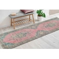 thumbnail image 4 of Bath Rugs, Farmhouse Decor Rug, Pink Rugs, Chenille Printed Design Rug, Floral Medallion Rugs, Runner Rugs, Bridesmaid Gift Rugs, Turkish Rug, 2.6'x9.2' - 80x280 cm, 4 of 9