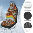 thumbnail image 7 of Uorisanigo Car Seat Cover Sets 2 Pcs Auto Front Seat Protectors Soft and Comfortable Car Interior Accessories Auto Trucks Van SUV, Vintage 60s 70s Flower Power Hippie, 7 of 7
