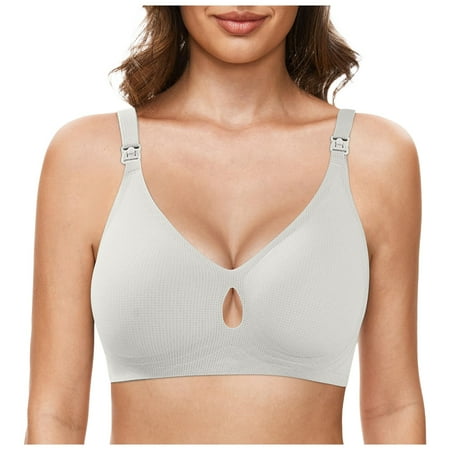 Gunia Women Maternity Nursing Bras Wireless Bra Padded Full Cup Bra Without Underwire With Padding Seamless Bustier Bralette Breathable Soft Soft Underwear
