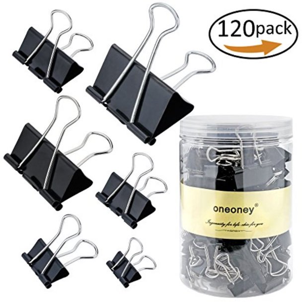 120 Pieces Binder Clips Paper Binder Clips for Notes Letter Paper Clip