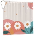 thumbnail image 4 of LNWH Waterproof Shower Curtain, Polyester Nature Spring Art Floral Pattern Bathroom Shower Curtains Sets with 12 Shower Curtain Hooks, 72x72 Inches, 4 of 8