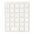 thumbnail image 5 of Teclado numérico Mini USB recargable con cable 28 teclas fino portátil aleación de aluminio blanco plateado, 5 of 5