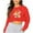 Red, variant on cocolona Womens Cropped Sweatshirts Fall Long Sleeve Crew Neck Shirts Fashion Casual Floral Print Pullover Tops
