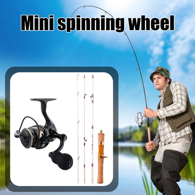 Accesorios De Pesca Accesorios de pesca con mango plegable, caña de pescar, Kit de rueda de carretes de pesca, 2 uds.