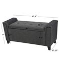 thumbnail image 2 of Banc de Rangement en Tissu Gris Armé, 2 of 7