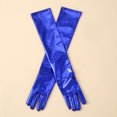 thumbnail image 1 of Guantes largos elásticos sexys para mujer, de charol, a la moda, para noche, ópera, fiesta, disfraces, guantes, 1 of 6