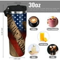 thumbnail image 5 of We People Gifts for Men 30 oz Patriotic Tumbler with Handle and Straw American Flag Stainless Steel Insulated Cups Mug Father''s Day, Christmas and Birthday Gifts for Dad Grandpa Men, 5 of 6