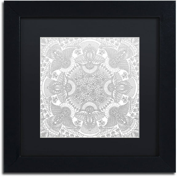 Trademark Fine Art "Christmas Angels" Canvas Art by Hello Angel, Black Matte, Black Frame