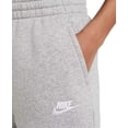 thumbnail image 2 of Nike Sportswear Club Fleece Big Kids' (Girls') Wide-Leg Pants Color: Dark Grey Heather/Base Grey/White Size: XS, 2 of 3