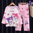 thumbnail image 1 of Sanrio-Pijama de Hello Kitty para niños, ropa de dormir Kuromi Cinnamoroll Melody, traje de manga larga para el hogar, regalos para primavera y verano, 1 of 3