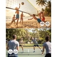 thumbnail image 5 of EcoSummer Portable Pickleball & Badminton Net Set, 16.7FT Adjustable Height 3.5–5.1FT Sports Net with 2 Paddles, 3 Rackets & Balls, Outdoor Backyard Game Set with Carry Bag, 5 of 8