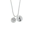 thumbnail image 2 of Delight Jewelry Silvertone Botonee Cross - Round Seal Silvertone Script Initial Disc - J - Charm Necklace, 20"+3", 2 of 4