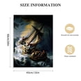 thumbnail image 2 of Acheng Rembrandt Jesus Christ In The Storm On The Sea Of Galilee Ship Boat Ocean Cool Wall Decor Art Print Poster 16x20 in, 2 of 5