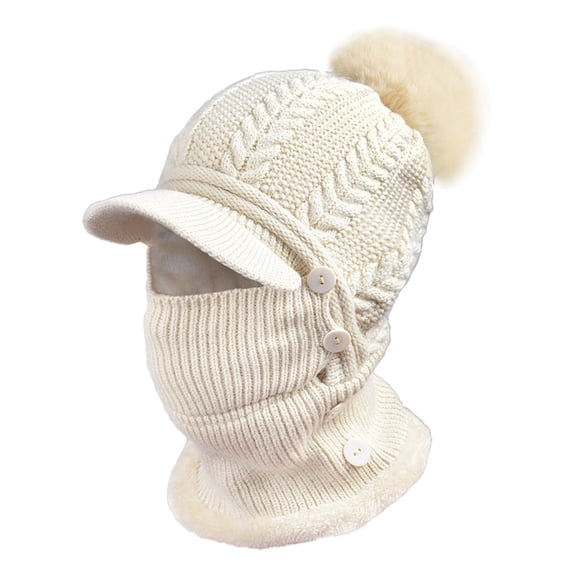 LowProfile Beanie Hat Winter Women Knitted Pullover Warmth Ear Protection Wool Sweater Cap Hats