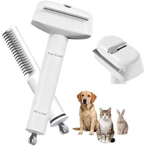 Double-Sided Undercoat Rake for Shedding, Dematting Comb for Cats, Deshedding  Brush,  Comb, Suitable for Short & Thick Coat,  Friendly