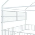thumbnail image 7 of Full Size Metal Montessori Floor Bed with Roof & Storage Shelves, Sturdy Metal Frame, Low Floor Design, Easy Assembly, No Box Spring Required, White Finish, 7 of 7