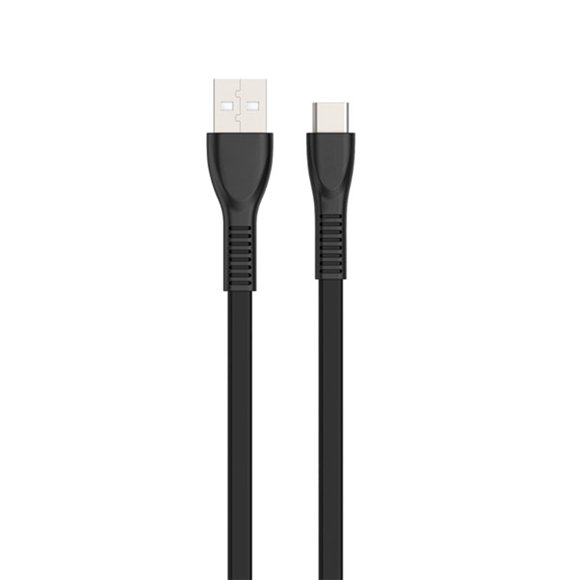 Havit HV-H612 1.0M Type-C to USB2.0 flat charging cable, Black
