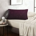 thumbnail image 6 of Gukieu Dark Purple Glitter Print Plush Pillow Cover, Hidden Zipper Pillow Protector without Pillow Core, Suitable for Bedroom, Office, Car Decoration-14"x20", 6 of 6