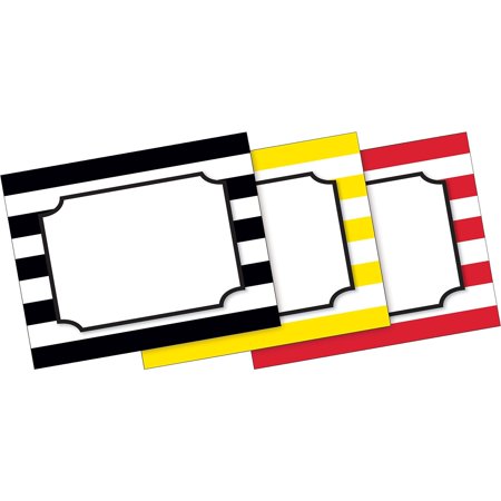 UPC: 0704068015449 | Barker Creek Wide Stripes Name Badges & Self-Adhesive Labels 45 Pieces Per Pack BC1544
