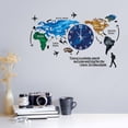 thumbnail image 5 of Nomeni Wall Clock Clearance, World Map Wall Clock Home Bedroom Wall Personality Wall Clock Home Essentials Blue, 5 of 9