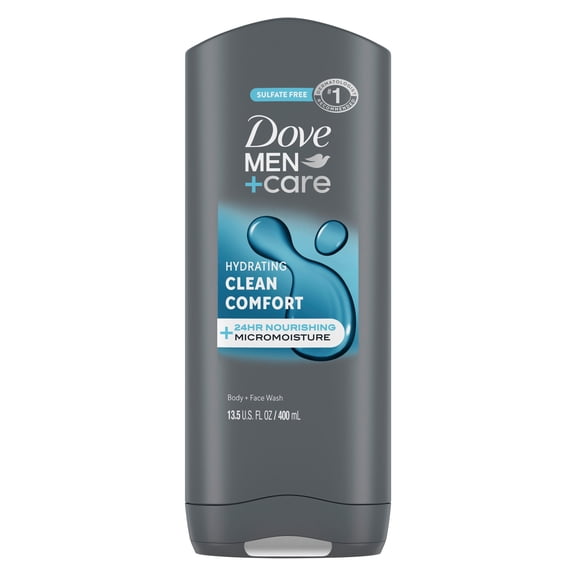 Dove Men Care Body And Face Wash Body Wash For Men Hydrating Clean Comfort With 24-Hour Nourishing Micromoisture Technology ,13.5 fl oz