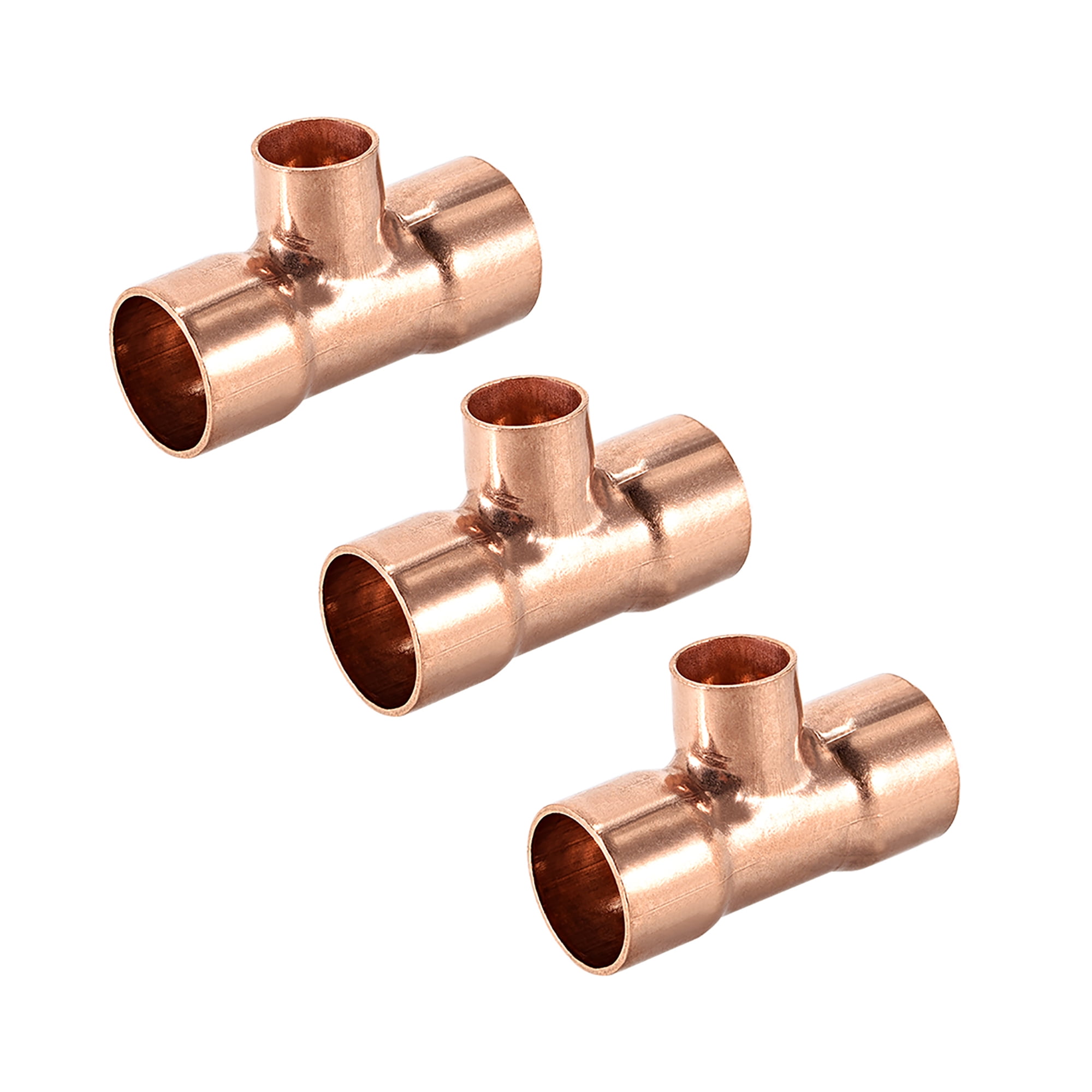 1 2 inch X 3 4 inch Copper Reducing Tee Copper Pressure Pipe Fitting 1 2 inch X 3 4 inch Copper Reducing Tee Copper Pressure Pipe Fitting