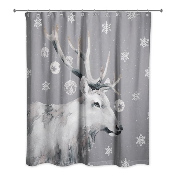 Creative Products Christmas Reindeer 71x74 Shower Curtain