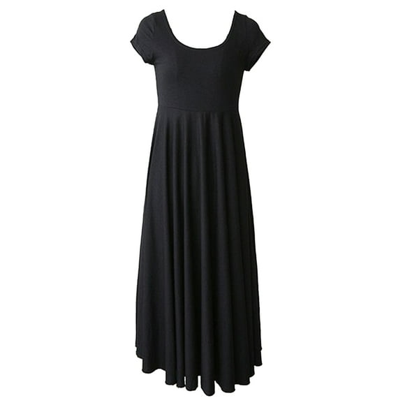 Casual mujer manga alta cintura embarazo maternidad Midi vestido ropa Negro Hugo vestidos de maternidad