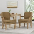 thumbnail image 3 of Noble House Ardson French Fabric Dining Chair, Set of 2, Dark Beige, Natural, 3 of 11