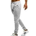 thumbnail image 4 of UKAP Mens Trousers High Waisted Bottoms Drawstring Pants Loungewear Sport Sweatpants Light Gray M, 4 of 7