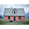 thumbnail image 3 of XDDJA Polyester Fabric 7x5ft Spring Backdrop Nature Landscape Mountain Rustic Brick House Grass Field Blue Sky White Cloud Outdoor Photography Background Kids Adults Photo Studio Props, 3 of 3