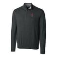 thumbnail image 2 of Men's Cutter & Buck Heather Charcoal Memphis Redbirds Lakemont Tri-Blend Quarter-Zip Pullover Sweater, 2 of 3
