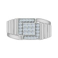 thumbnail image 3 of 1/2 Carat Men's Diamond Wedding Band Ring in 14K White Gold (Ring Size 11.5) (I1-I2 Clarity), 3 of 4